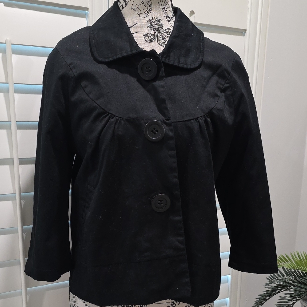 No Boundaries Black Pea Coat for Women